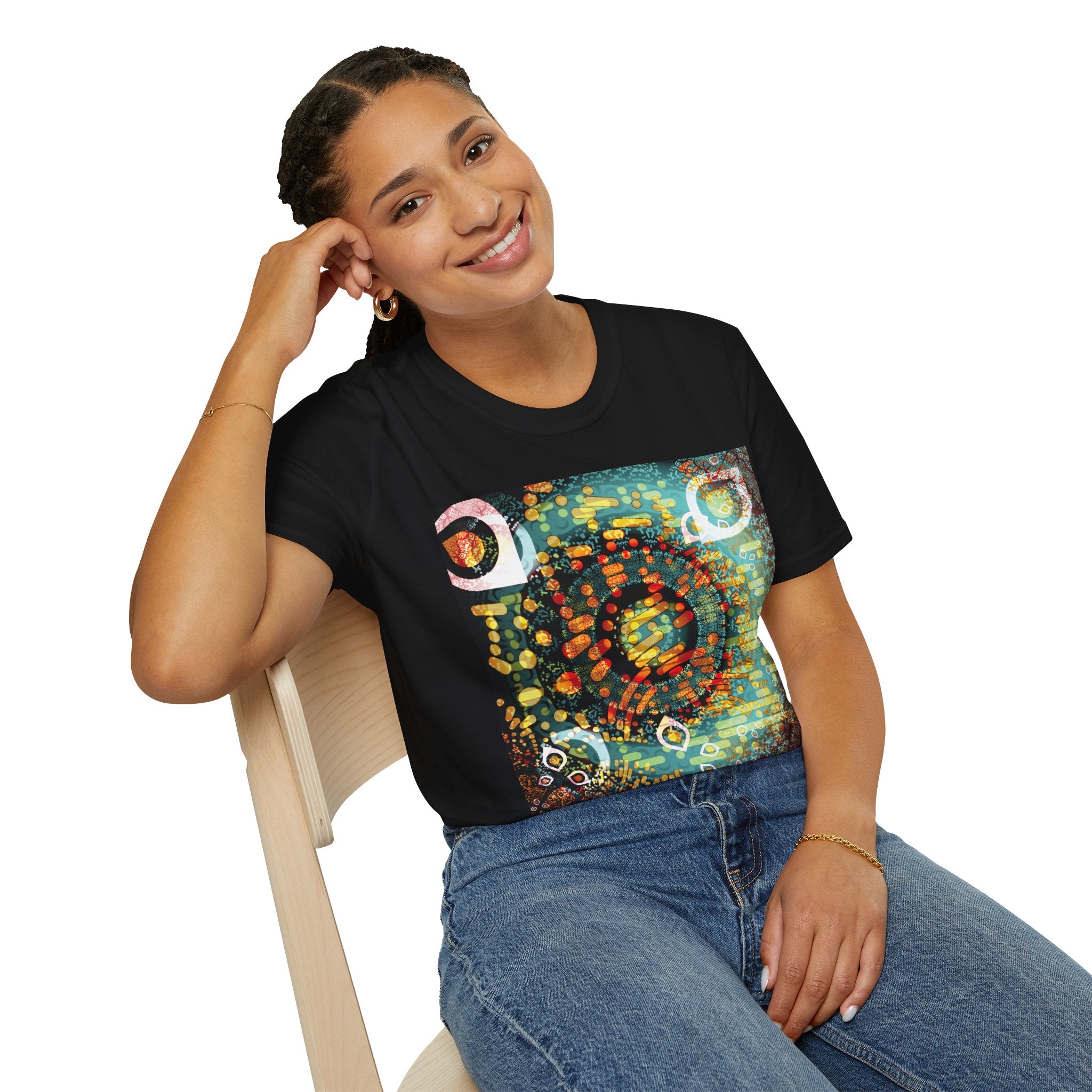 Unisex Softstyle T-Shirt - Psychedelic QR No.1