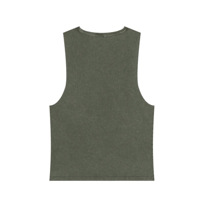 Unisex Stonewash Tank Top - Mycelium Mandalas No.1