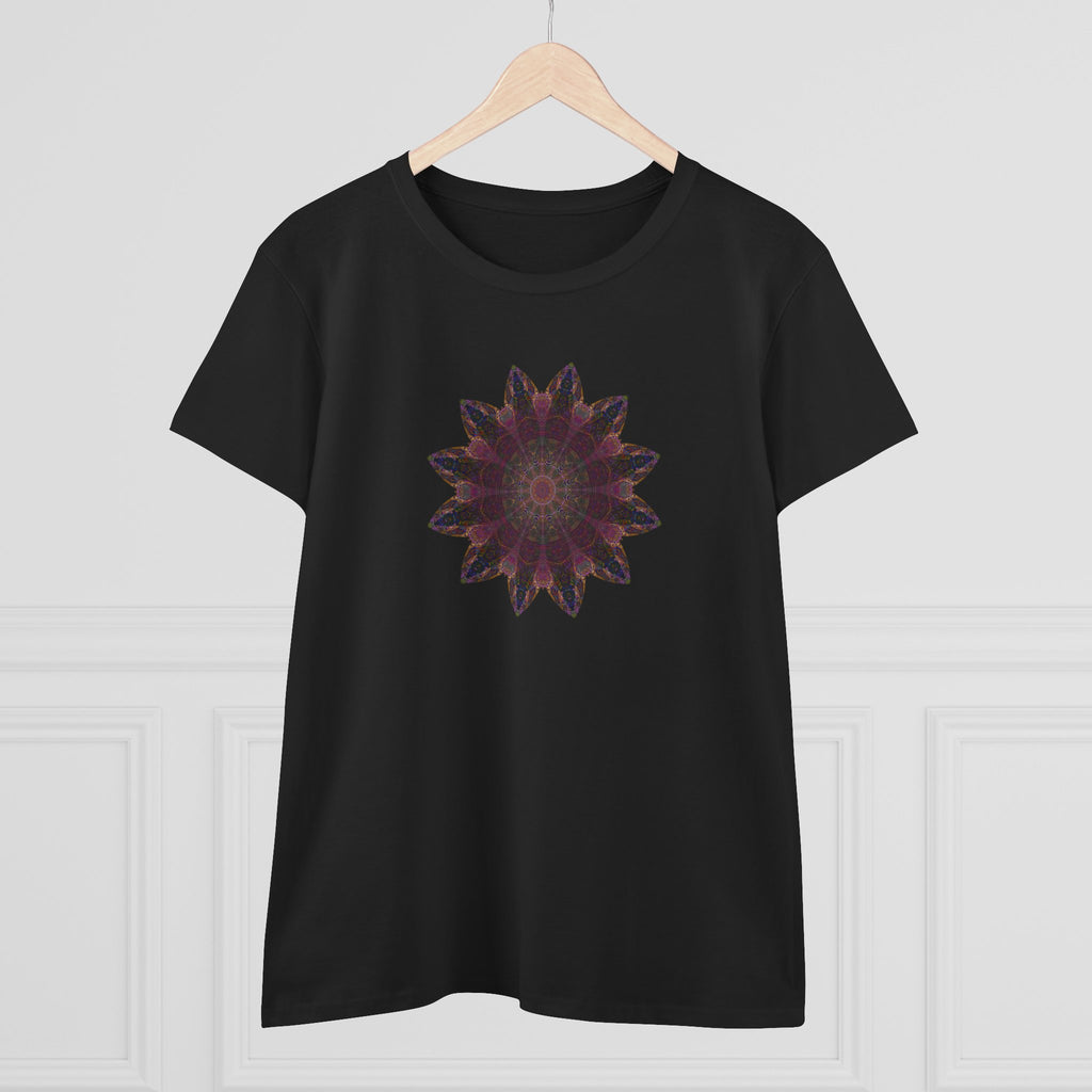 Women's Midweight Cotton Tee - Love Light Mandalas No.8