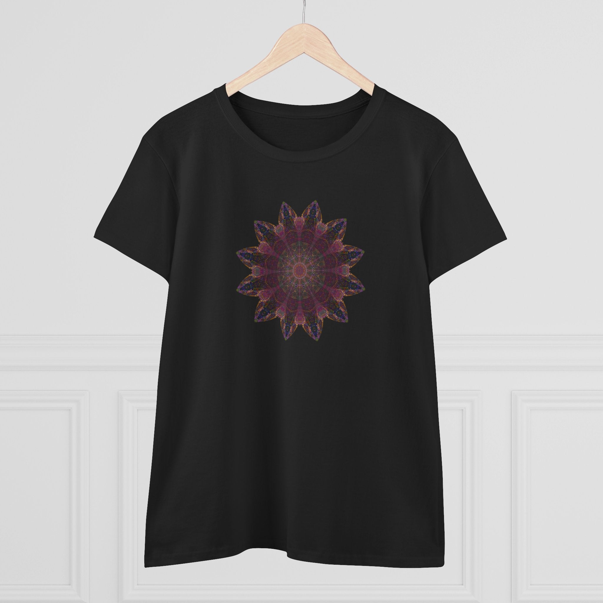 Women's Midweight Cotton Tee - Love Light Mandalas No.8