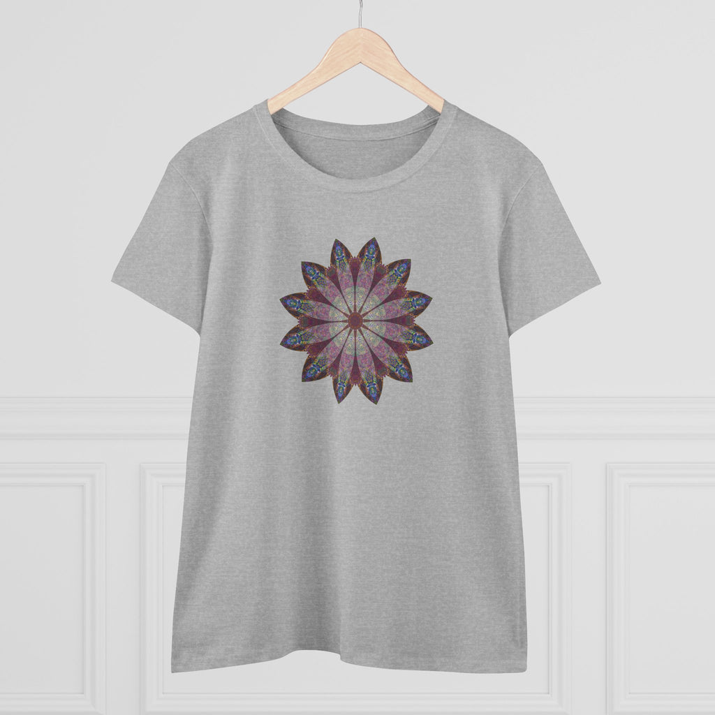 Women's Midweight Cotton Tee - Love Light Mandalas No.9