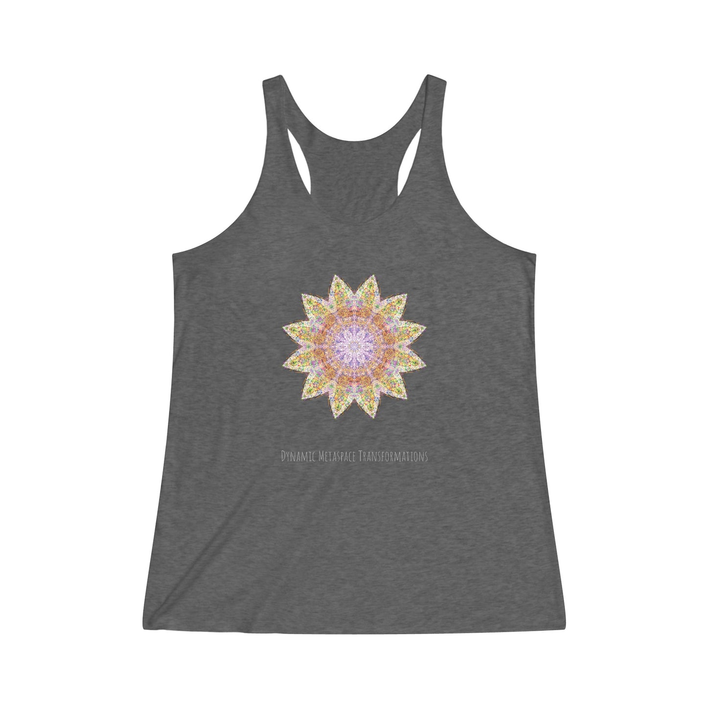 Women's Tri-Blend Racerback Tank - Love Light Mandalas No.14