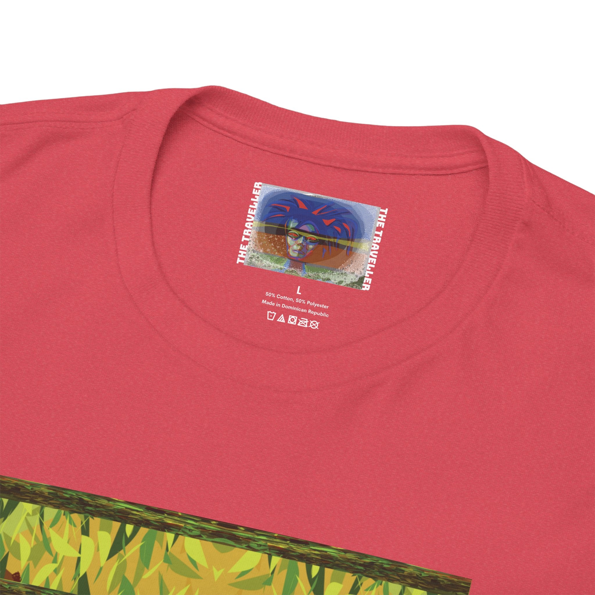 Unisex Heavy Cotton Tee - The Traveller Series (Abstract Autumn)