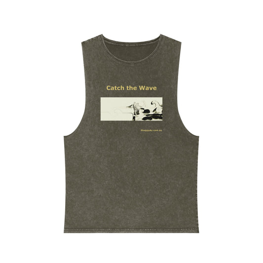 Unisex Stonewash Tank Top - Catch the Wave