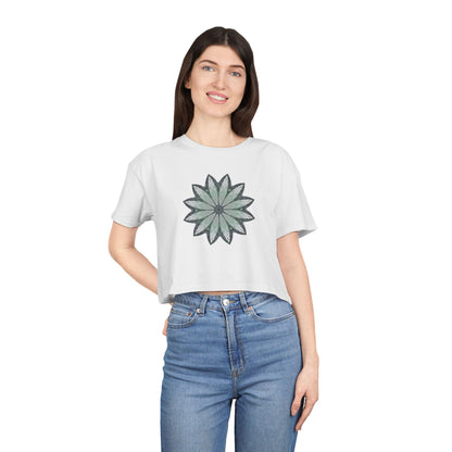 Women's Cropped Tee - Love Light Mandalas No.22