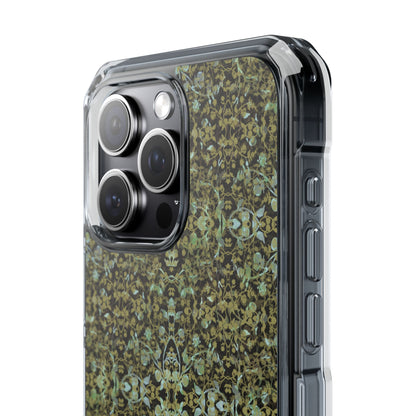 iPhone 15 Magnetic Clear Impact Case - Hidden Weave Series No.4