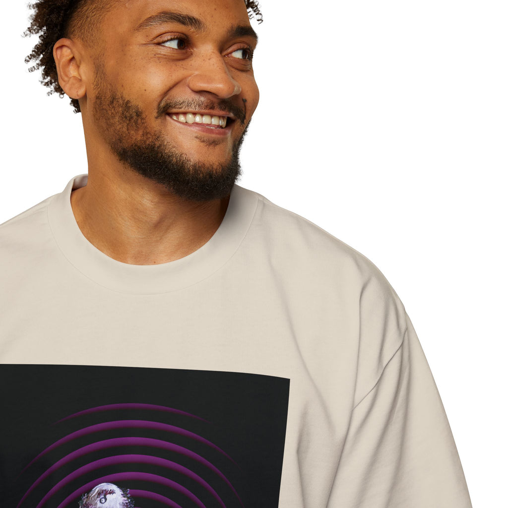 Men's Heavy Oversized Tee - Birds Of Creation No.2b