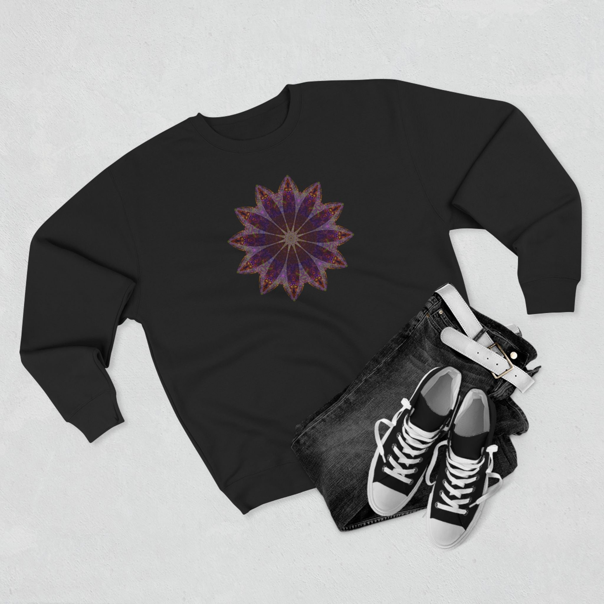 Unisex Crewneck Sweatshirt - Love Light Mandalas No.11