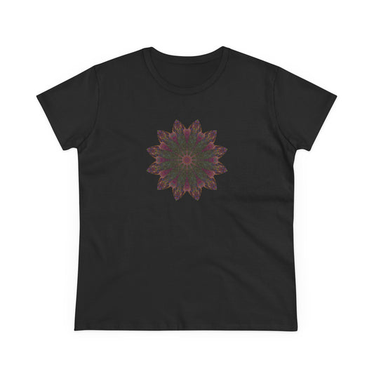 Women's Midweight Cotton Tee - Love Light Mandalas No.7