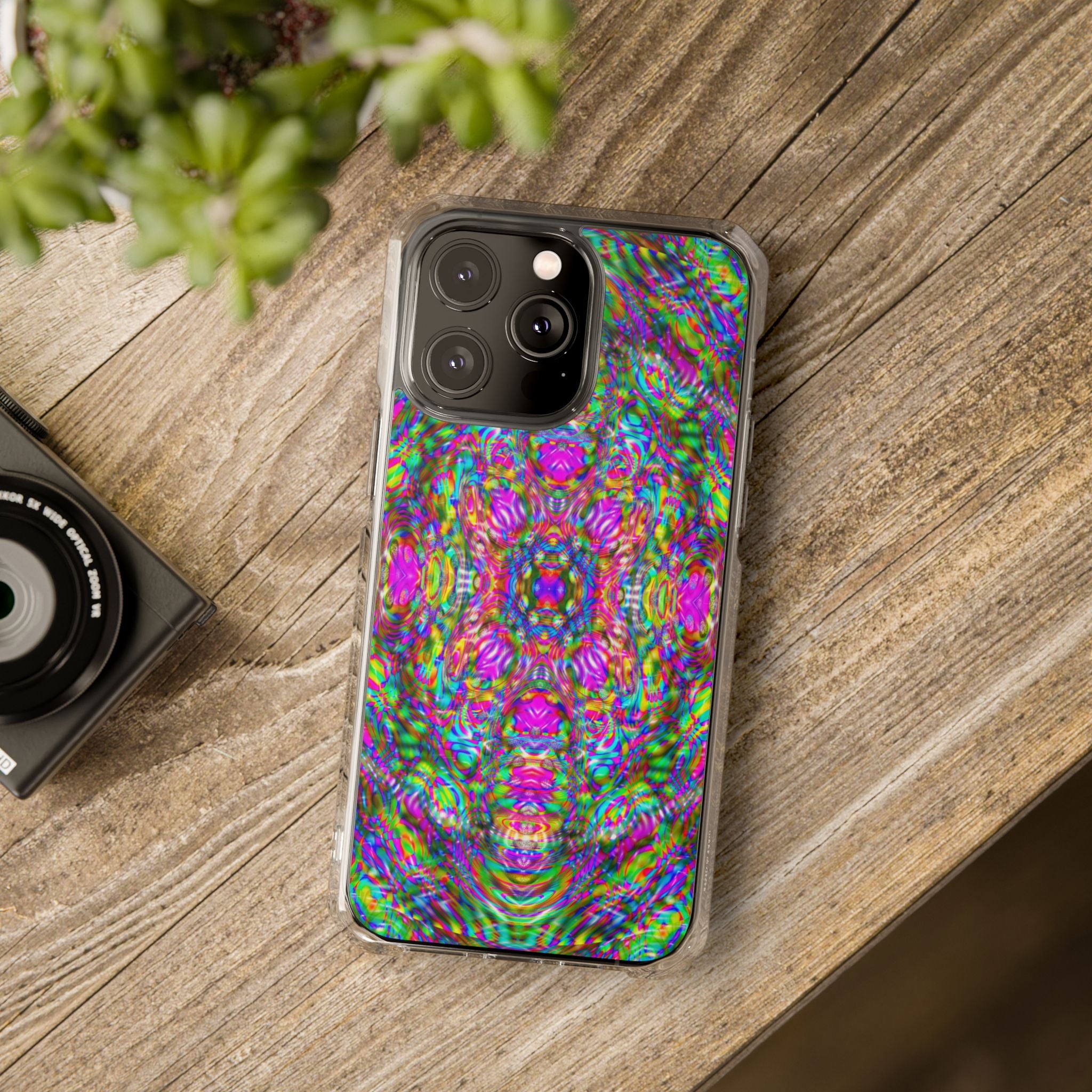 iPhone 14 Magnetic Clear Impact Case - DMT Scribe Tiles No.4