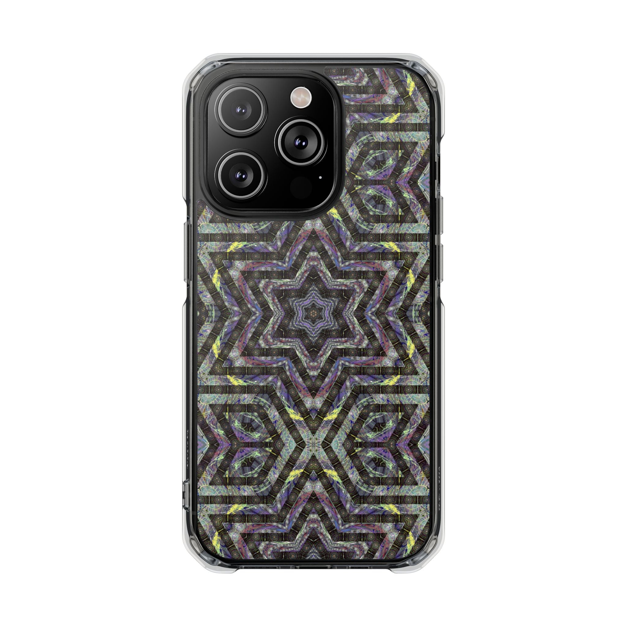 iPhone 14 Magnetic Clear Impact Case - P5 Kaleidoscopic No.1