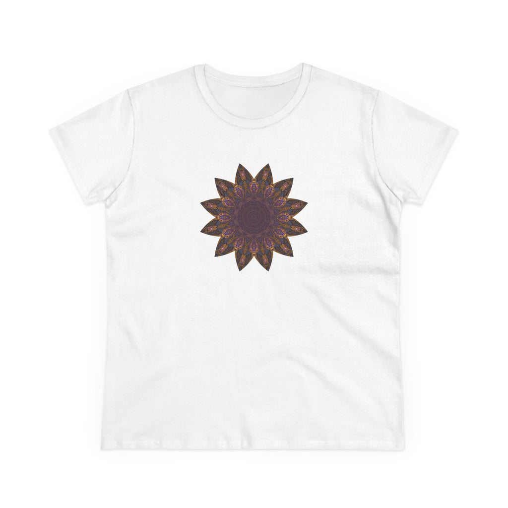 Women's Midweight Cotton Tee - Love Light Mandalas No.1
