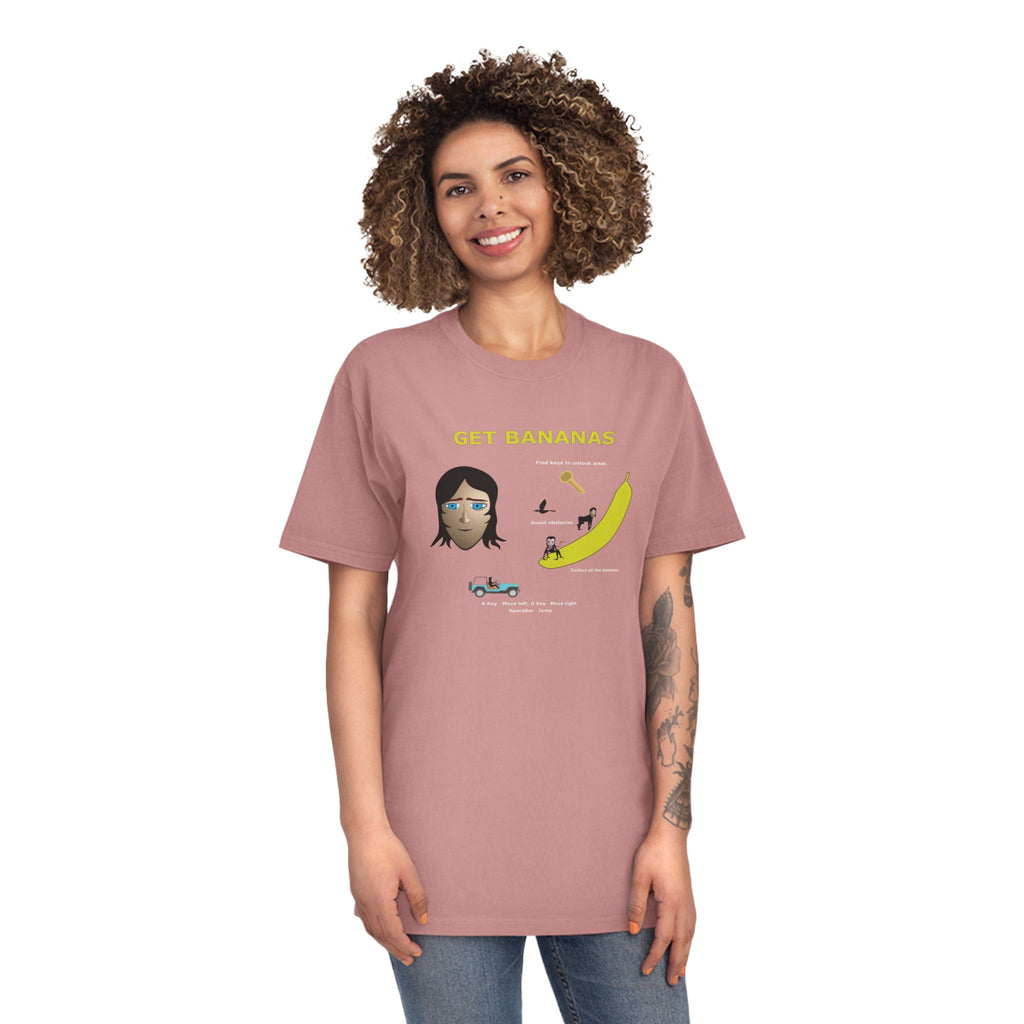 Unisex Faded Shirt - Monkey Shadows Get Bananas