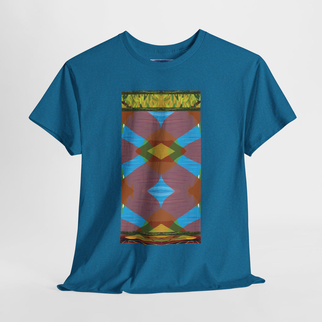 Unisex Heavy Cotton Tee - The Traveller Series (Abstract Autumn)