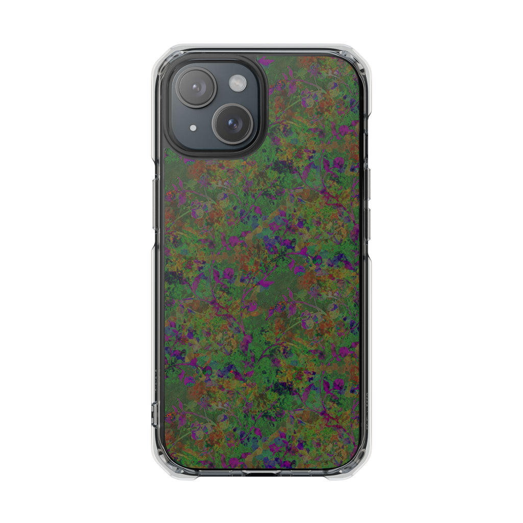 iPhone 15 Magnetic Clear Impact Case - Hidden Weave Series V3 No.24