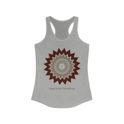 Women's Ideal Racerback Tank - Mycelium Mandalas No.1
