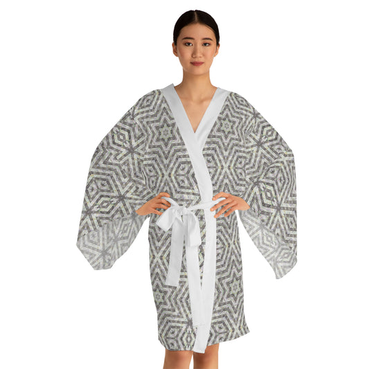 Long Sleeve Kimono Robe - P5 Kaleidoscopic No.19