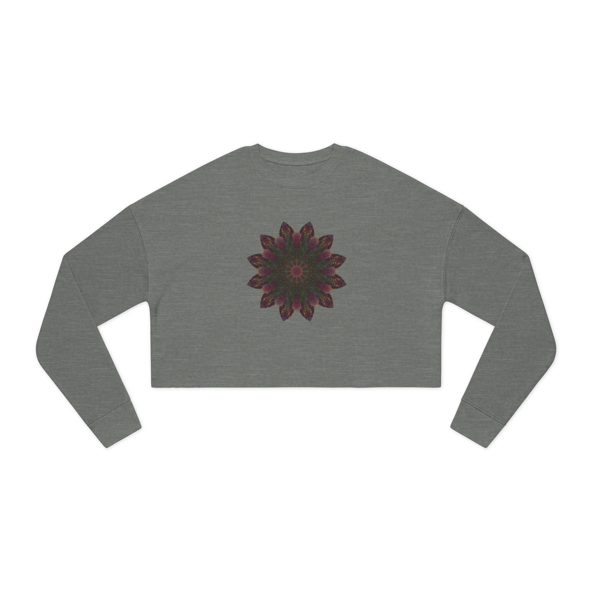 Women's Cropped Sweatshirt - Love Light Mandalas No.7