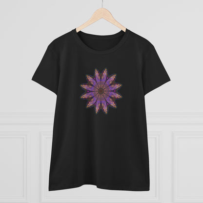 Women's Midweight Cotton Tee - Love Light Mandalas No.23