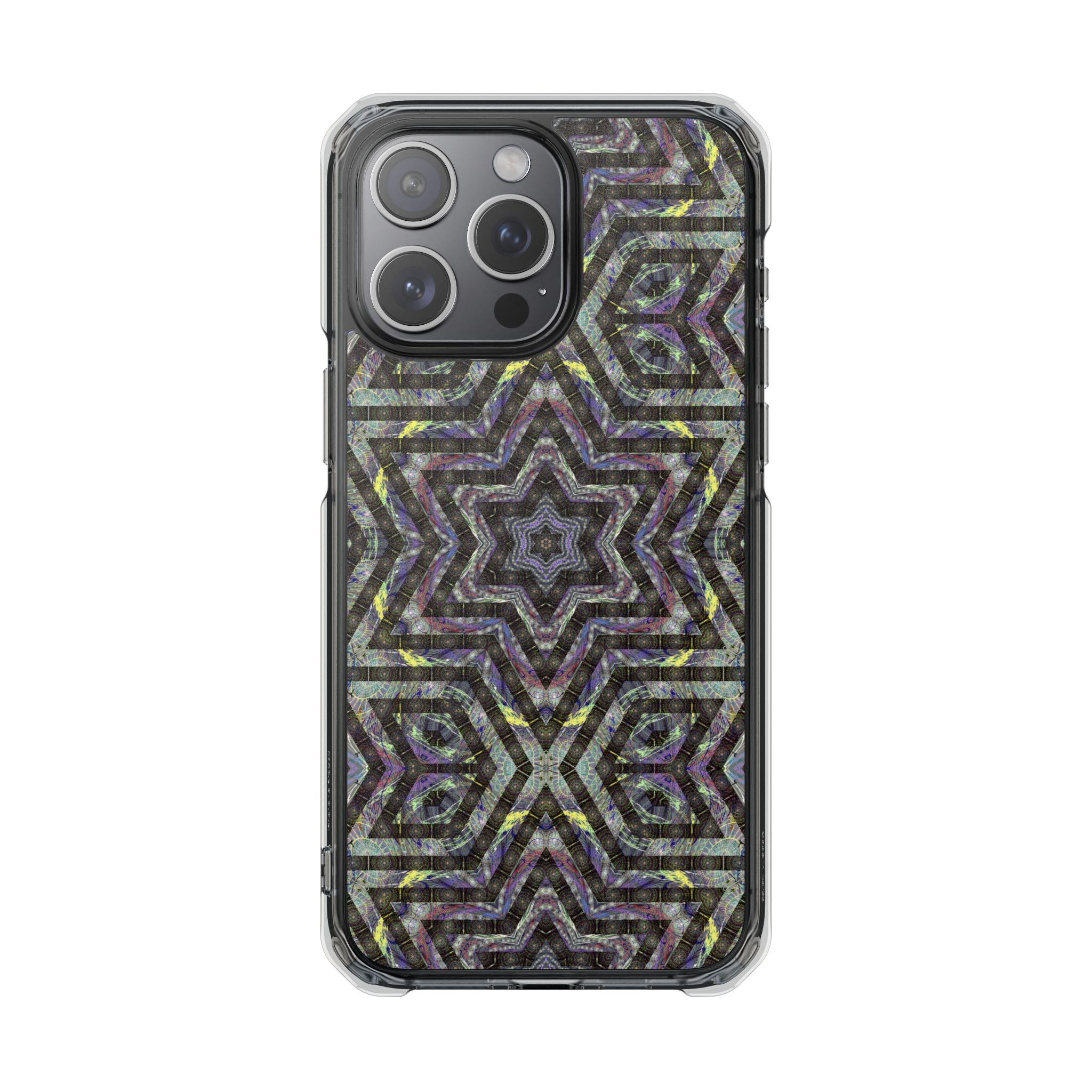 iPhone 15 Magnetic Clear Impact Case - P5 Kaleidoscopic No.1
