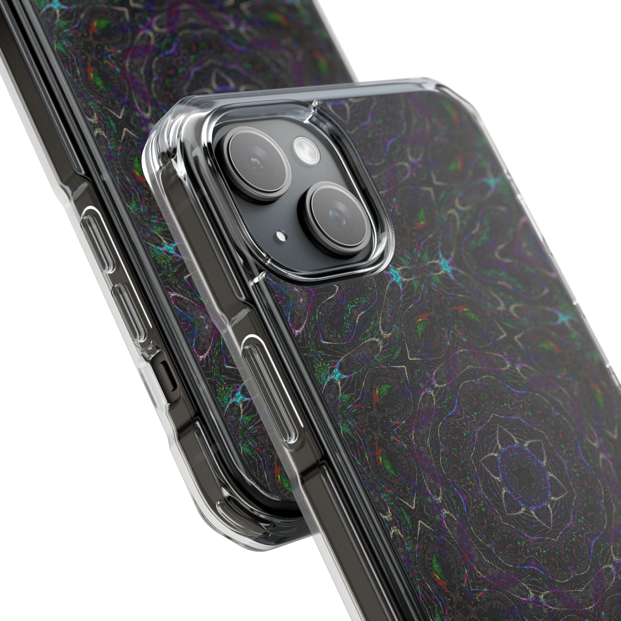 iPhone 15 Magnetic Clear Impact Case - P5 Kaleidoscopic No.32