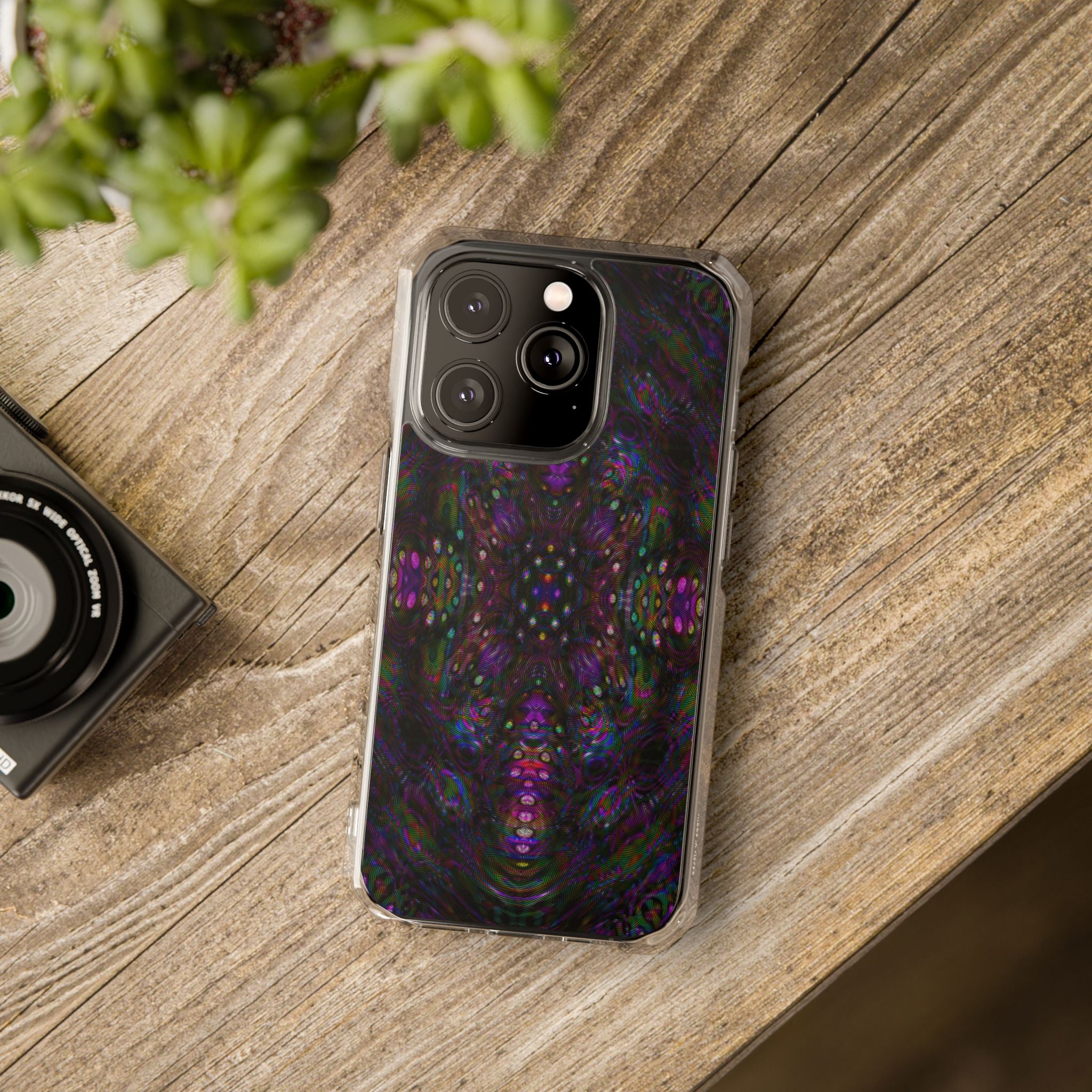 iPhone 14 Magnetic Clear Impact Case - DMT Scribe Tiles No.6