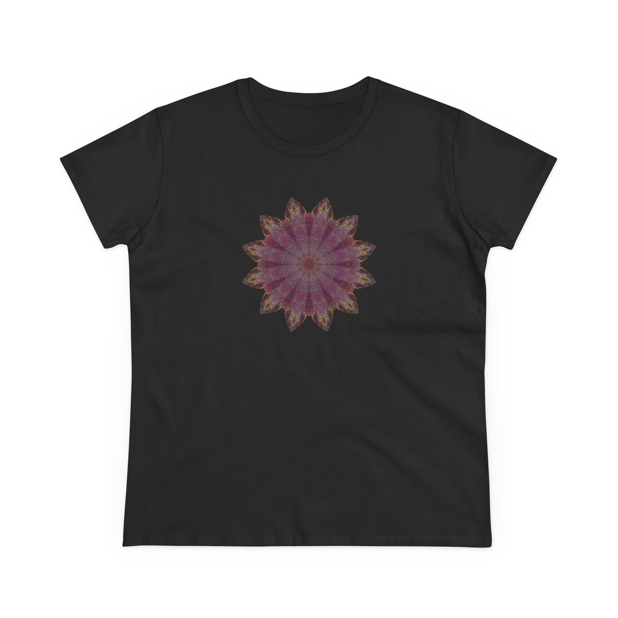 Women's Midweight Cotton Tee - Love Light Mandalas No.6
