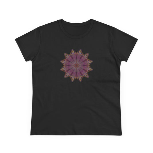 Women's Midweight Cotton Tee - Love Light Mandalas No.6