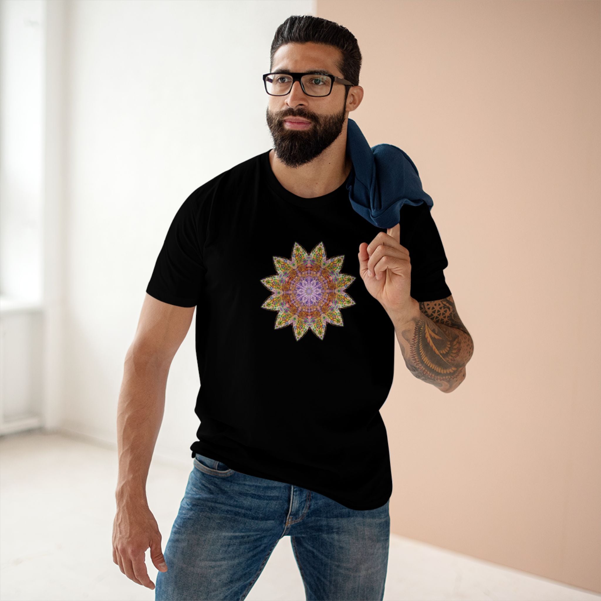 Men's Staple Tee - Love Light Mandalas No.14