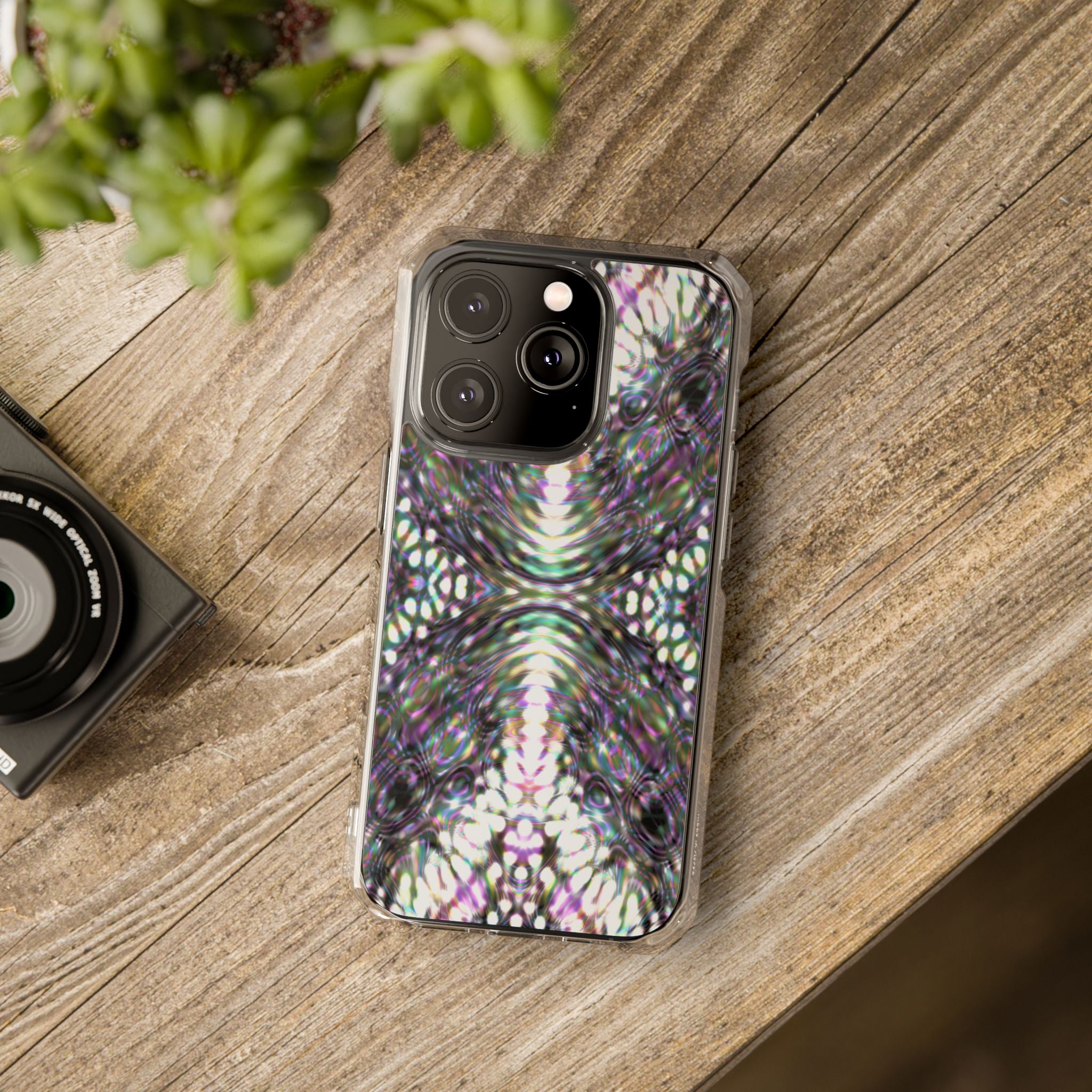 iPhone 14 Magnetic Clear Impact Case - DMT Scribe Tiles No.8