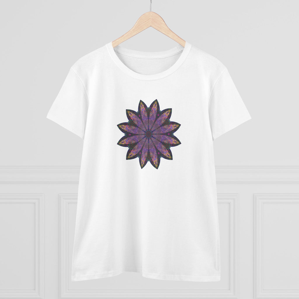 Women's Midweight Cotton Tee - Love Light Mandalas No.24