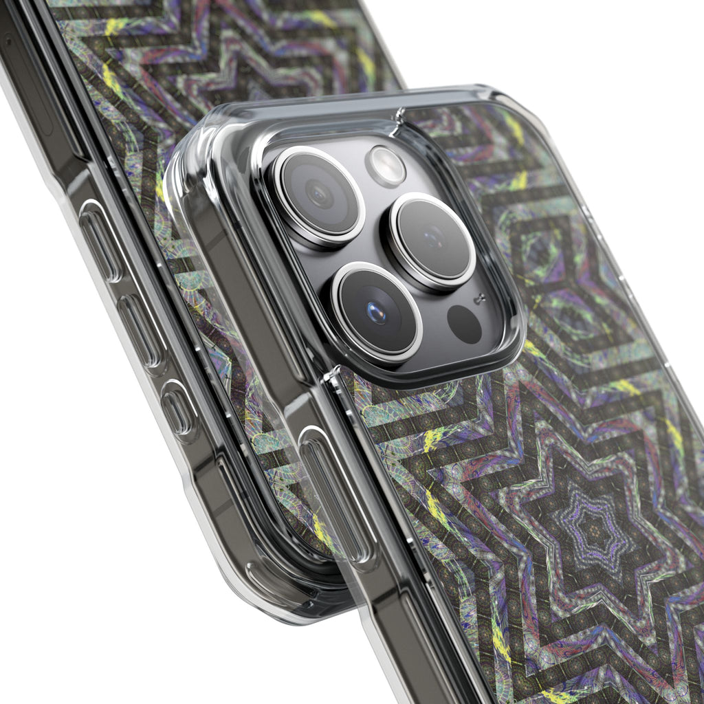 iPhone 15 Magnetic Clear Impact Case - P5 Kaleidoscopic No.1