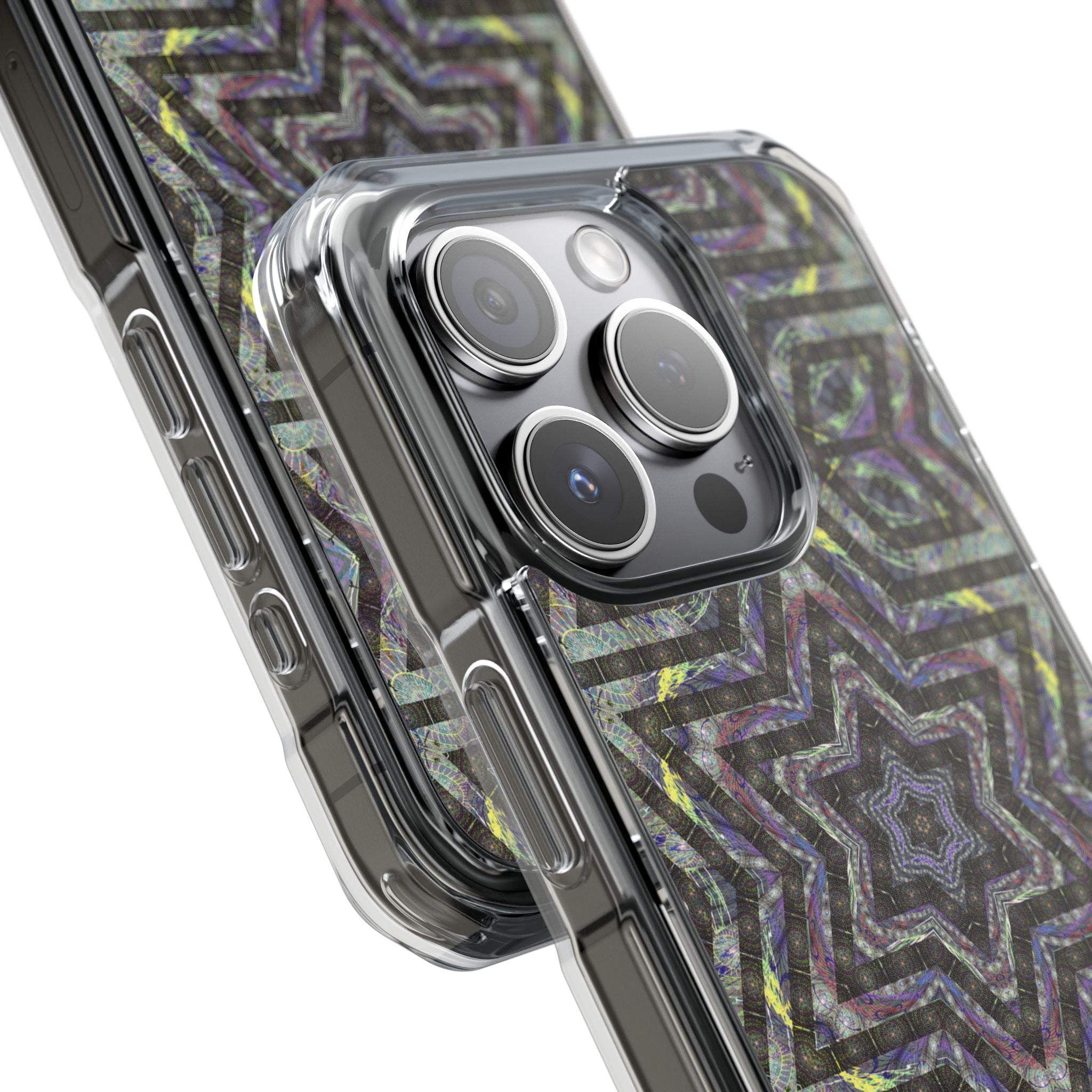 iPhone 15 Magnetic Clear Impact Case - P5 Kaleidoscopic No.1
