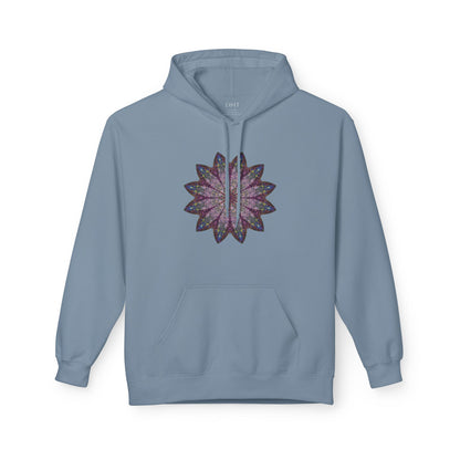 Unisex Midweight Softstyle Fleece Hoodie - Love Light Mandalas No.17