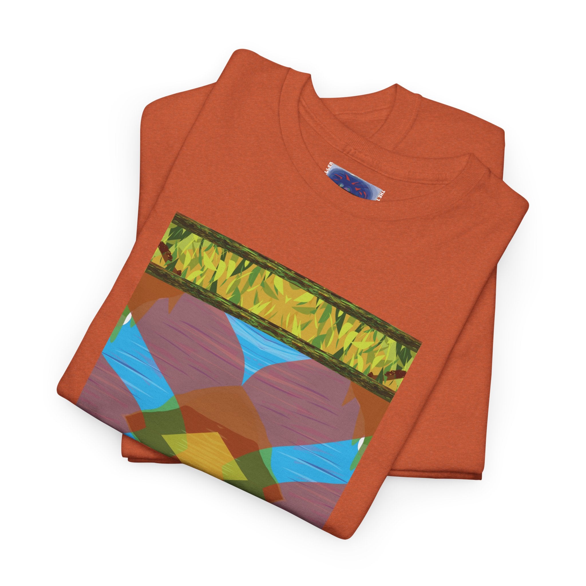 Unisex Heavy Cotton Tee - The Traveller Series (Abstract Autumn)