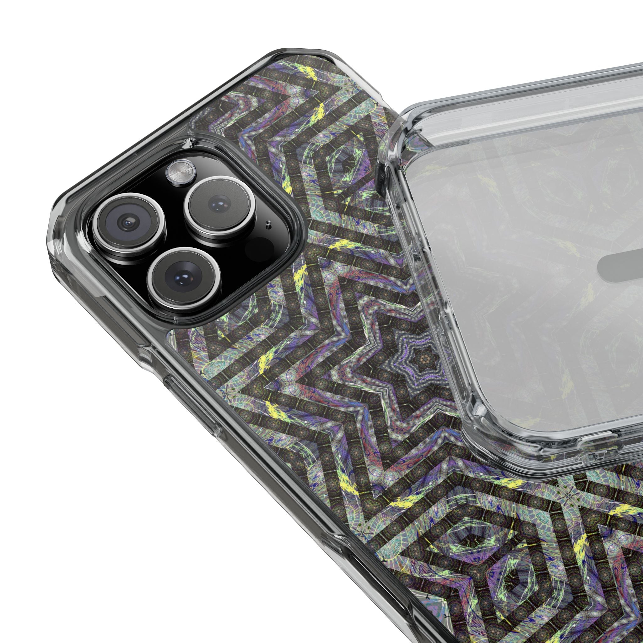 iPhone 16 Magnetic Clear Impact Case - P5 Kaleidoscopic No.1