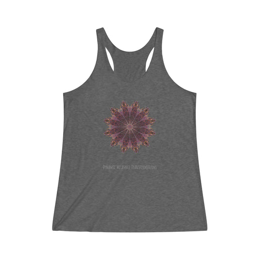 Women's Tri-Blend Racerback Tank - Love Light Mandalas No.5