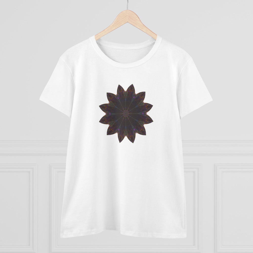 Women's Midweight Cotton Tee - Love Light Mandalas No.10