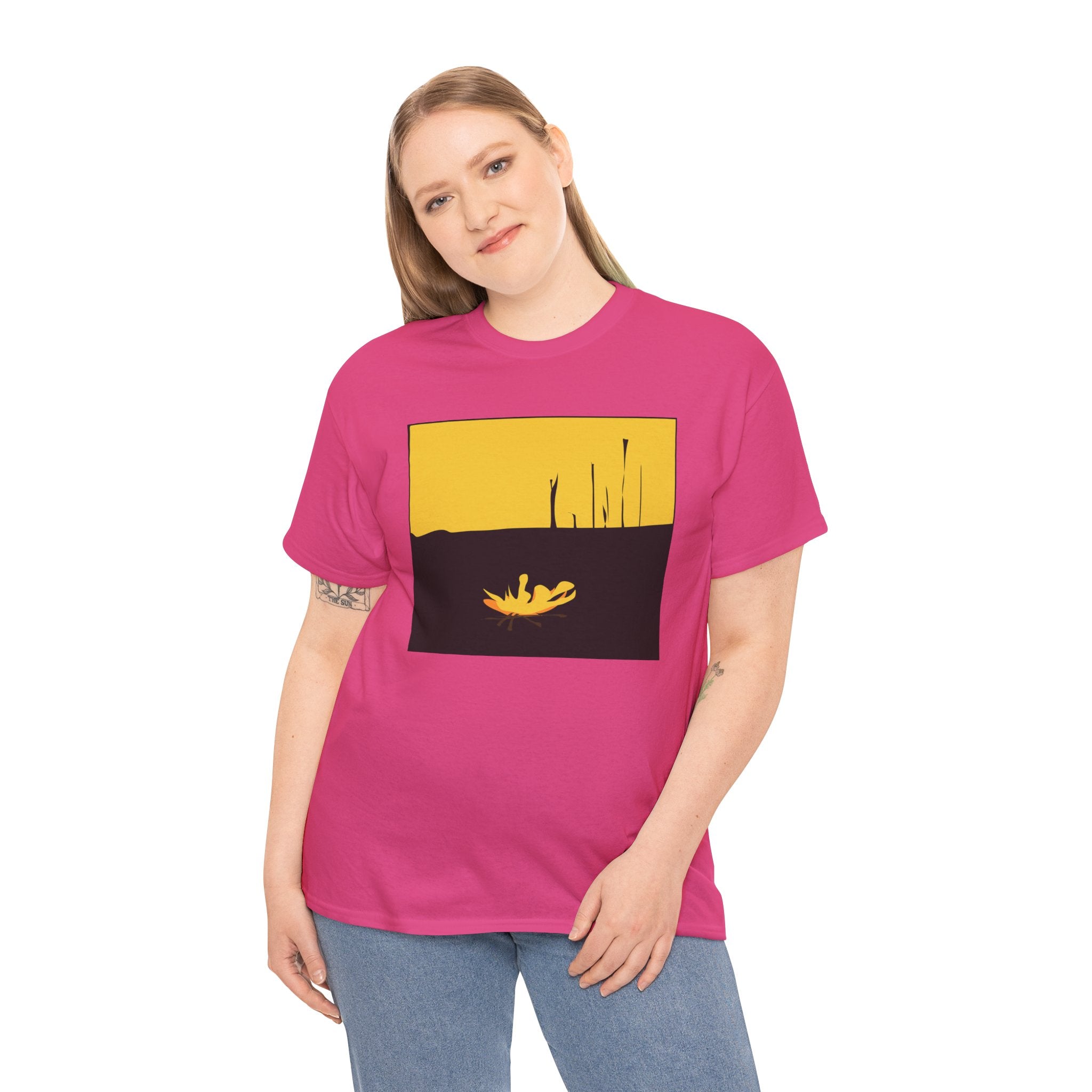 Unisex Heavy Cotton Tee - The Traveller Series (Fire)