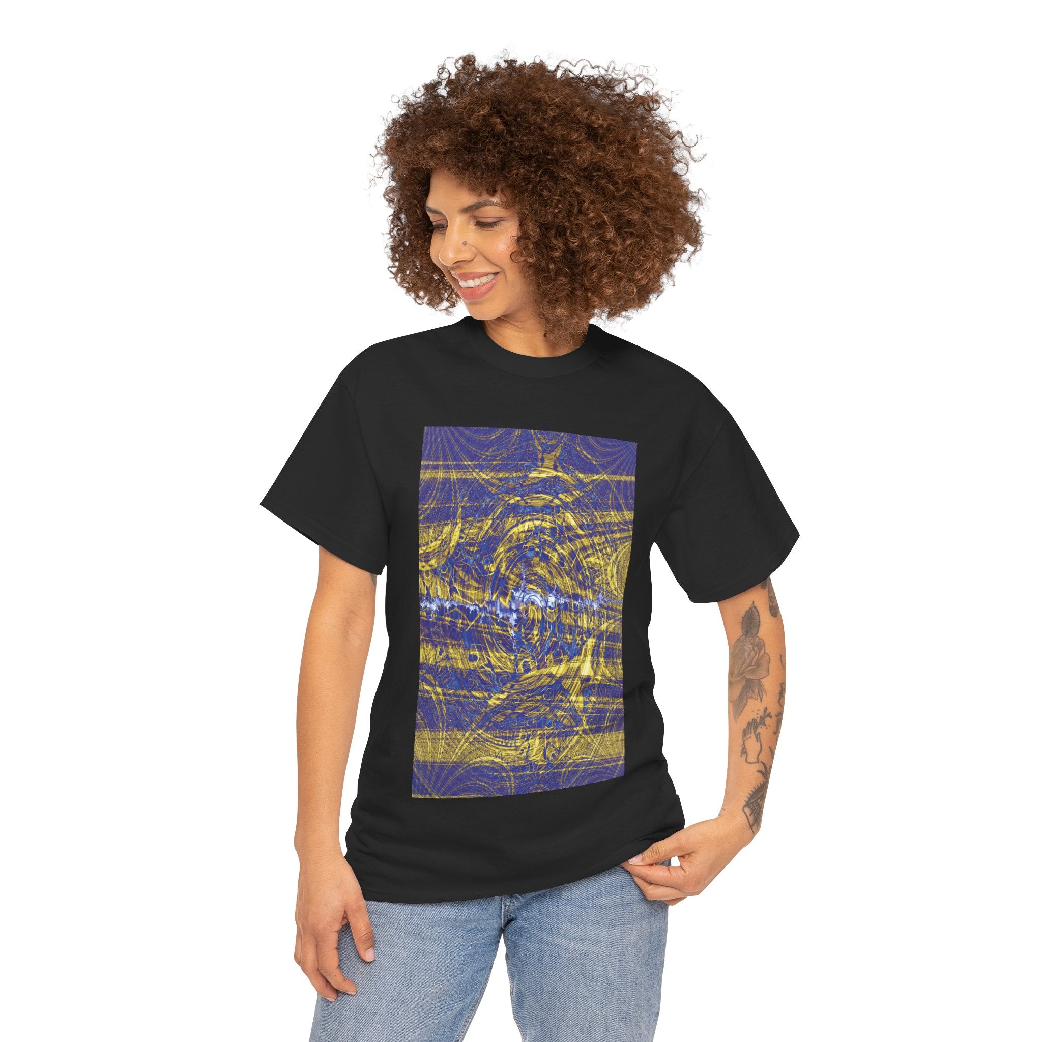Unisex Heavy Cotton Tee - Love Light Fractals No.1