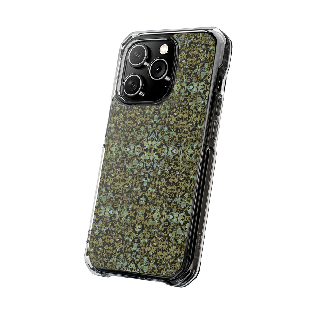 iPhone 14 Magnetic Clear Impact Case - Hidden Weave Series No.4