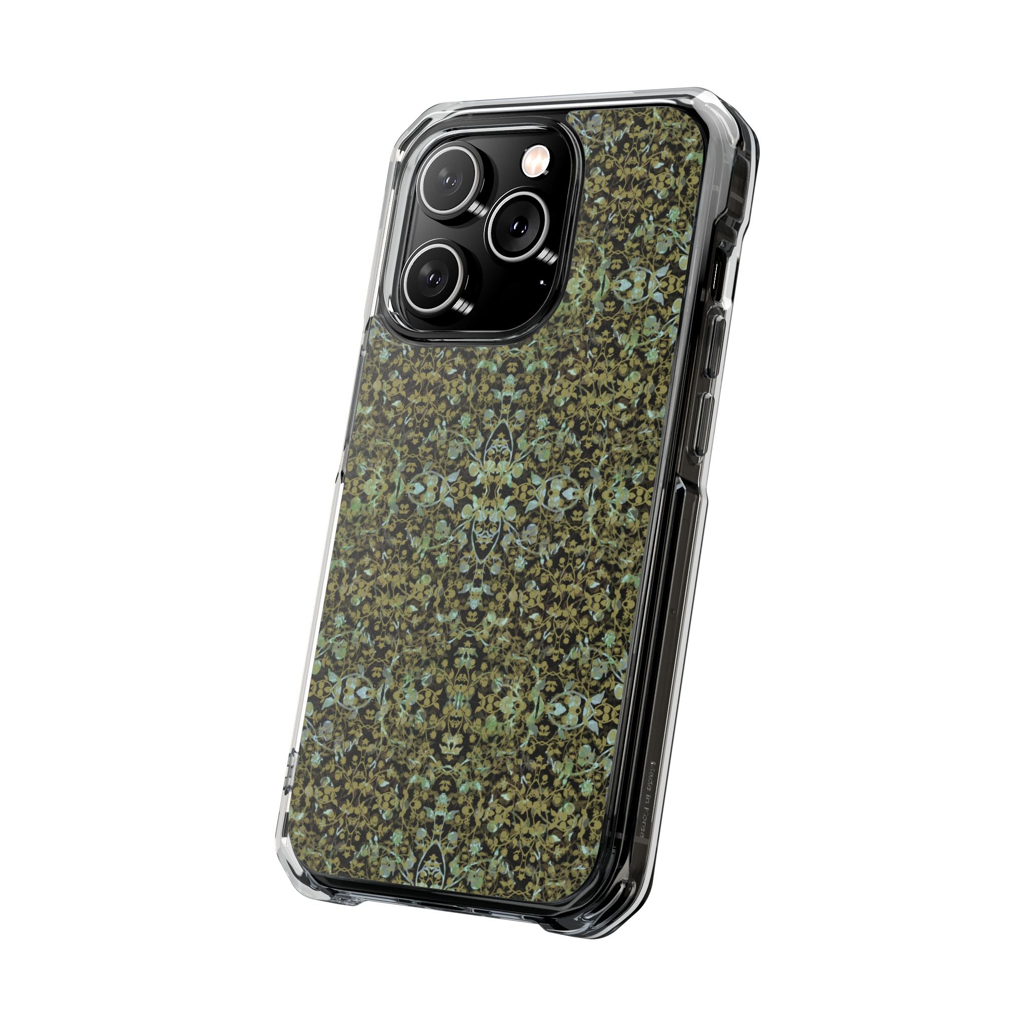 iPhone 14 Magnetic Clear Impact Case - Hidden Weave Series No.4