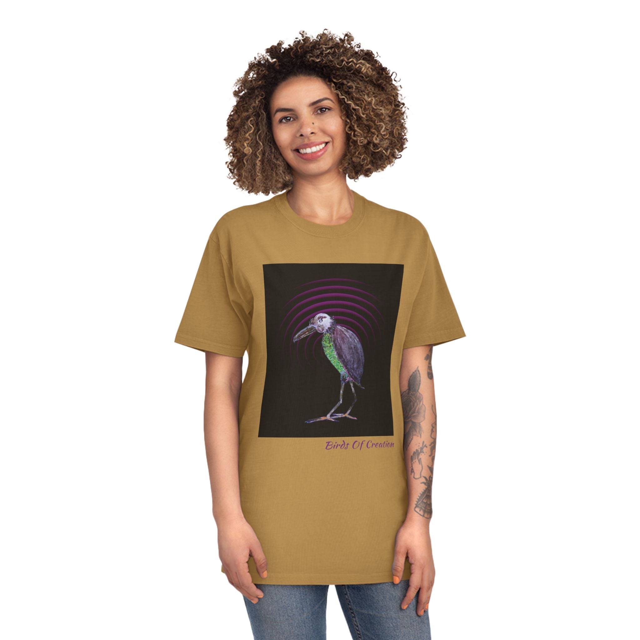 Unisex Faded Shirt - Birds Of Creation No.2b