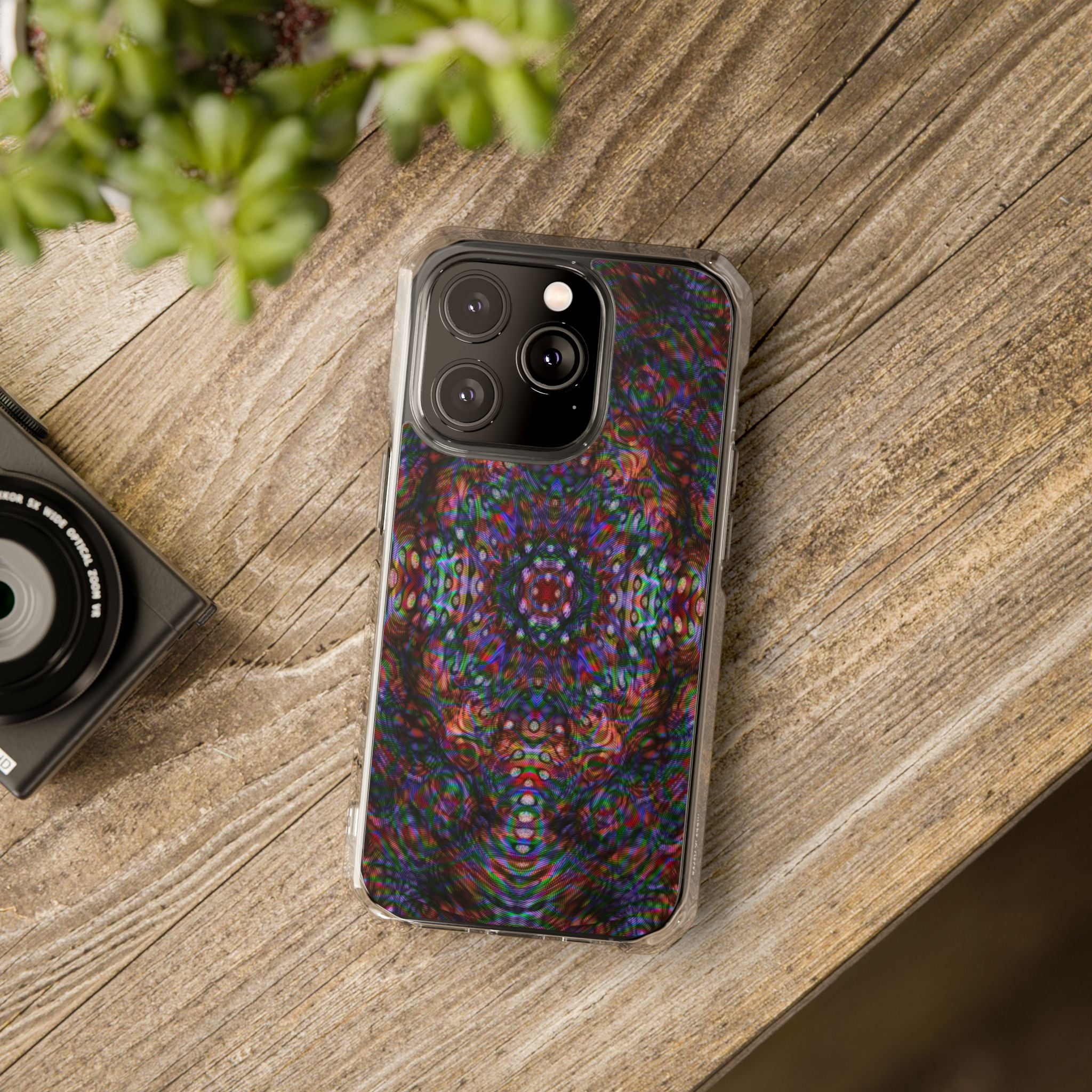 iPhone 14 Magnetic Clear Impact Case - DMT Scribe Tiles No.1