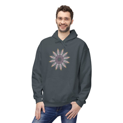 Unisex Midweight Softstyle Fleece Hoodie - Love Light Mandalas No.21