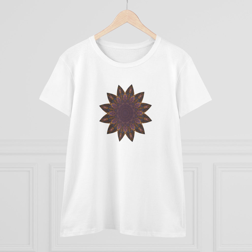 Women's Midweight Cotton Tee - Love Light Mandalas No.1