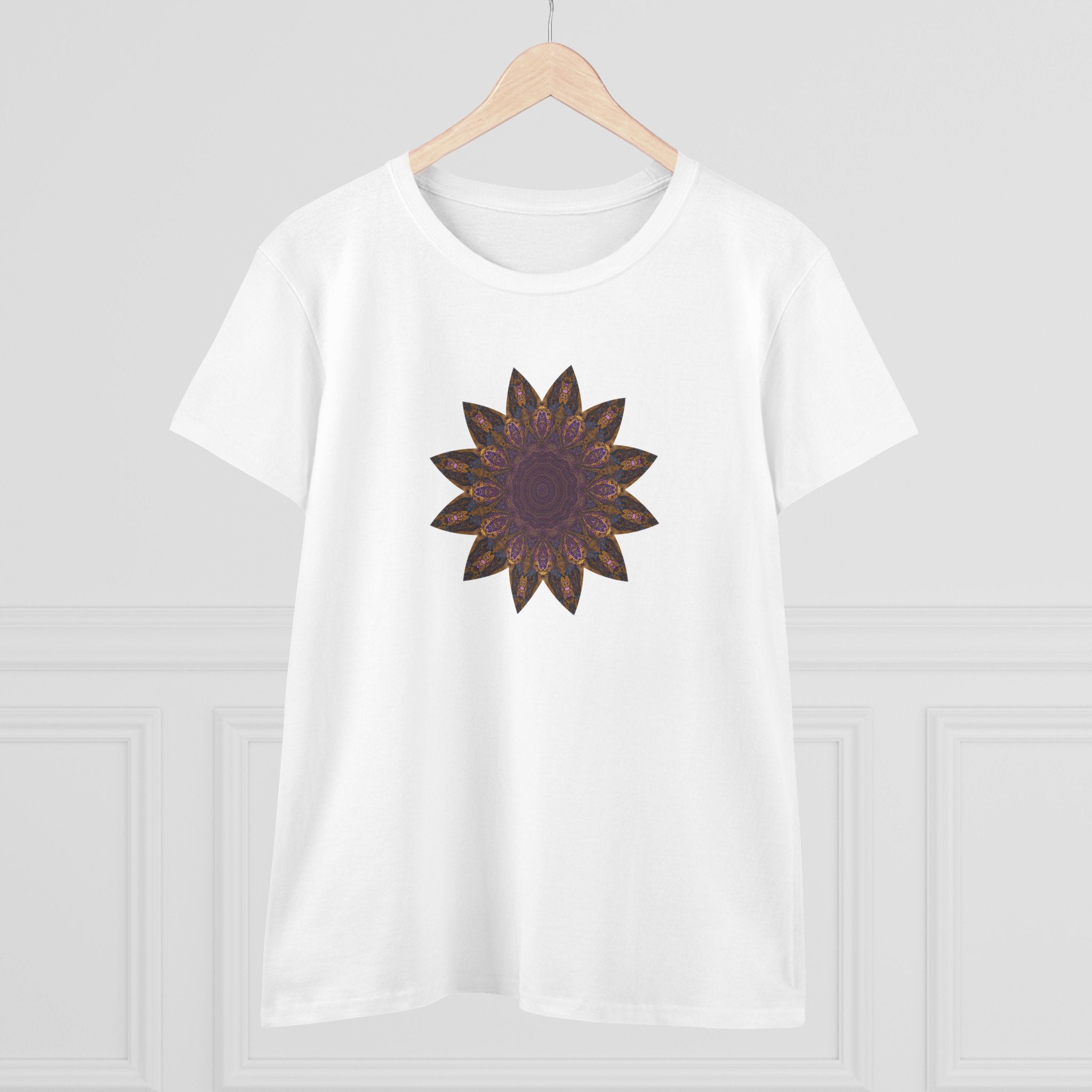 Women's Midweight Cotton Tee - Love Light Mandalas No.1