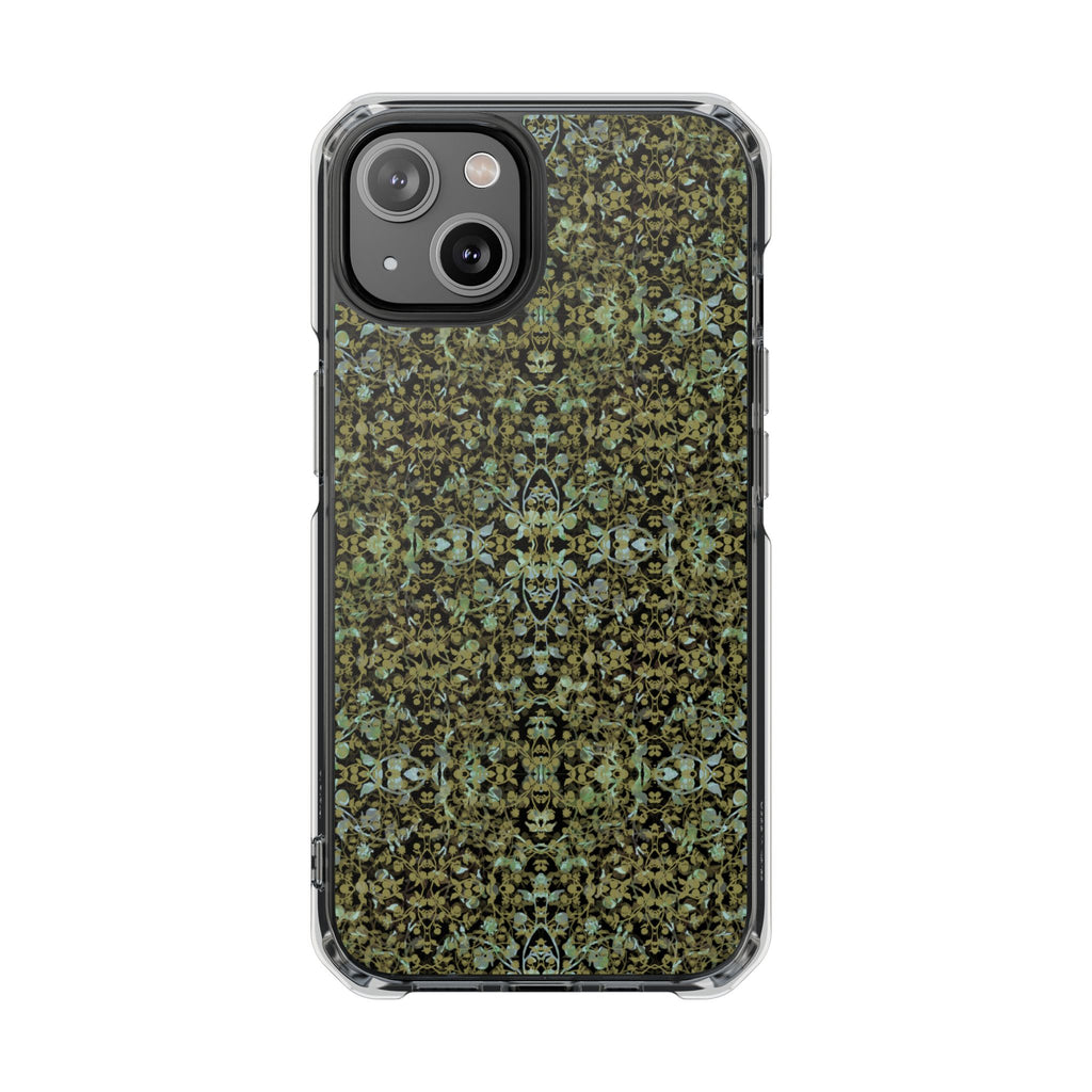 iPhone 14 Magnetic Clear Impact Case - Hidden Weave Series No.4