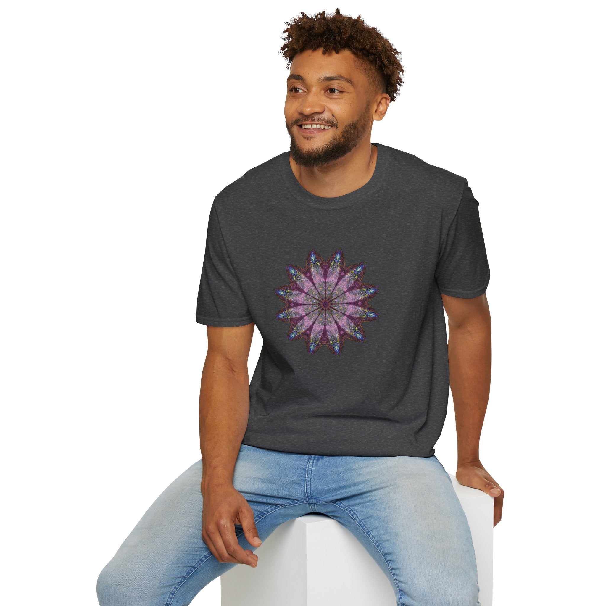 Unisex Softstyle T-Shirt - Love Light Mandalas No.19