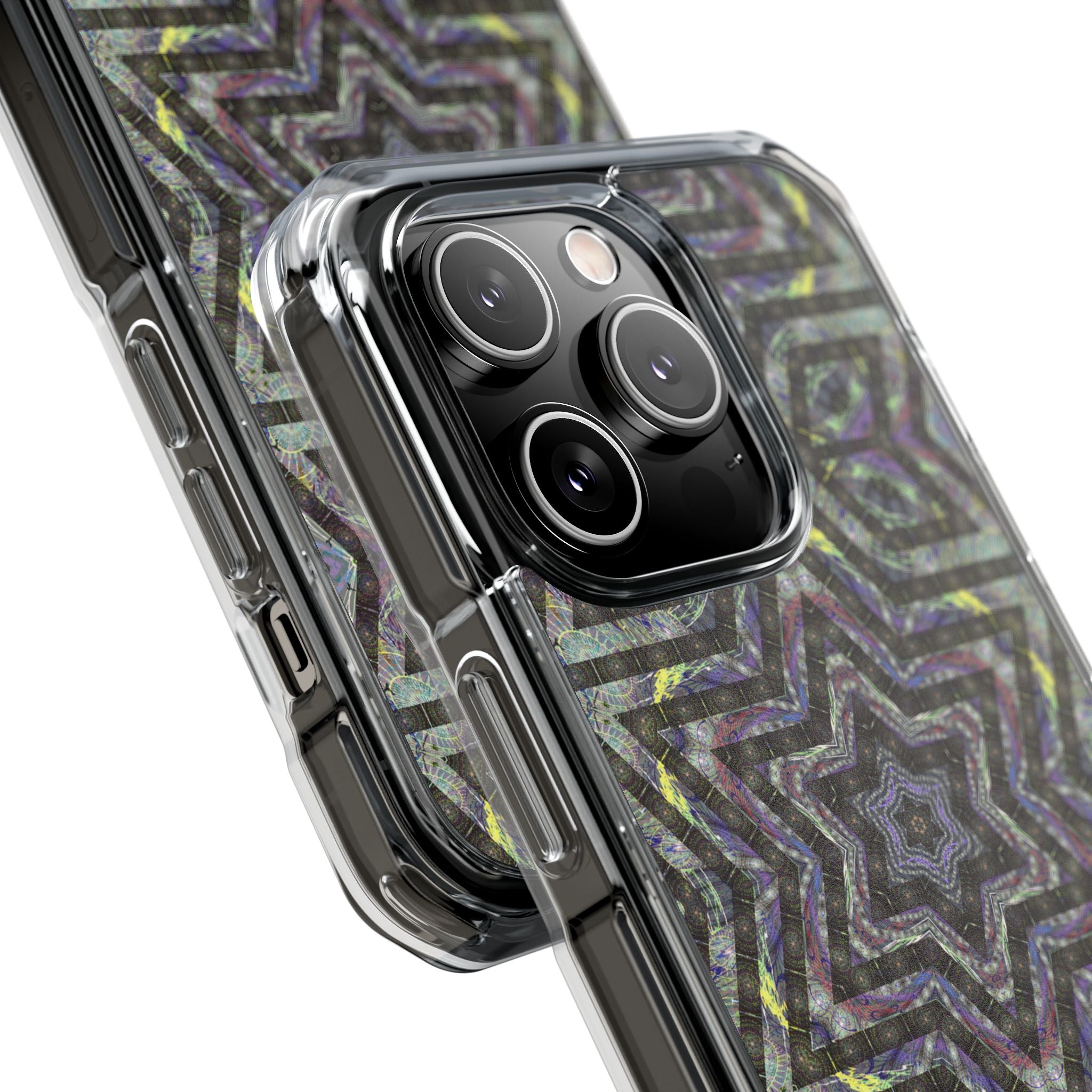 iPhone 14 Magnetic Clear Impact Case - P5 Kaleidoscopic No.1